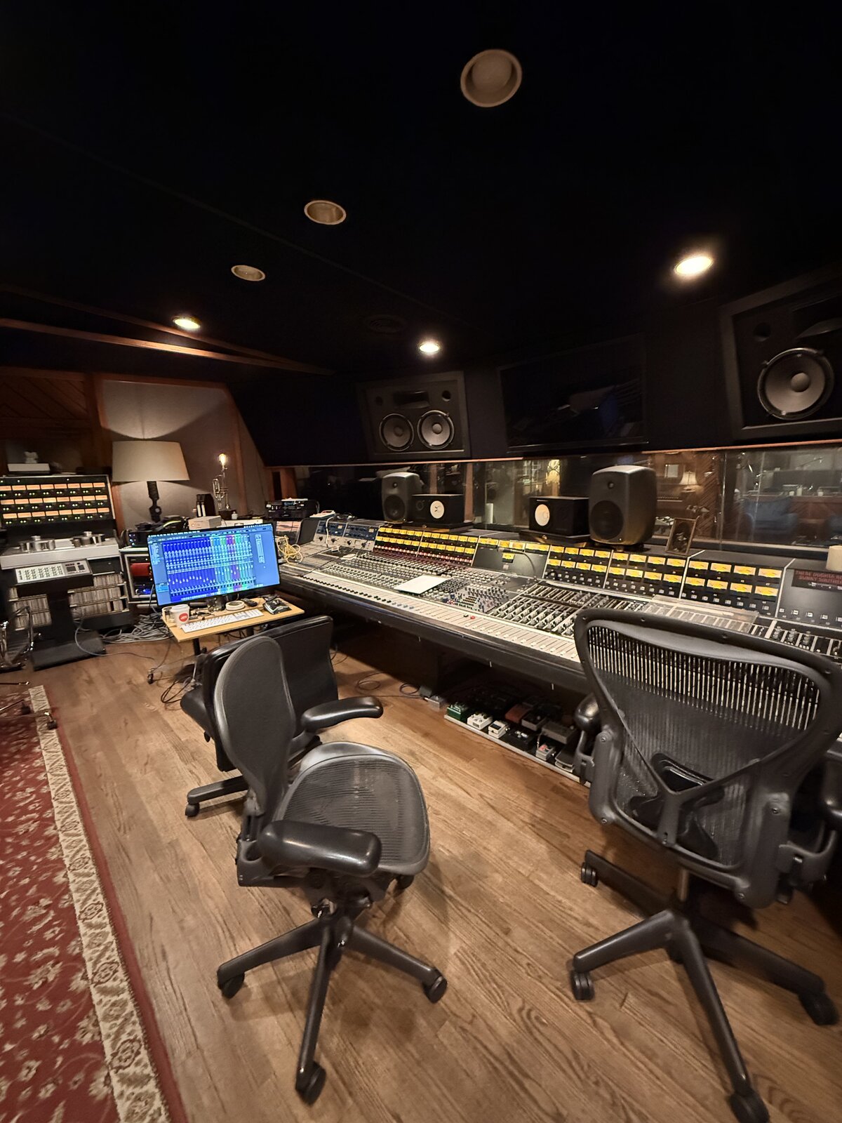 The control room at Arlyn Studios, Austin